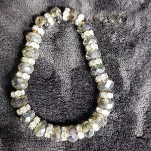 Silver rhinestone bracelet 